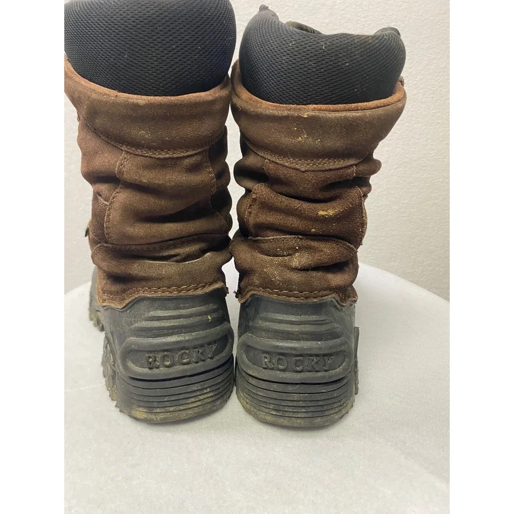 Rocky‎ Men's Insulated Winter Work Boots Brown Thinsulate Size 11 M